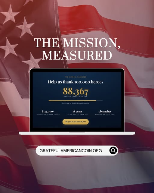 The mission measured: progress toward thanking 100,000 heroes